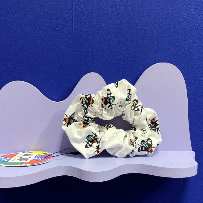 Chouchou upcyclé "Abeilles"