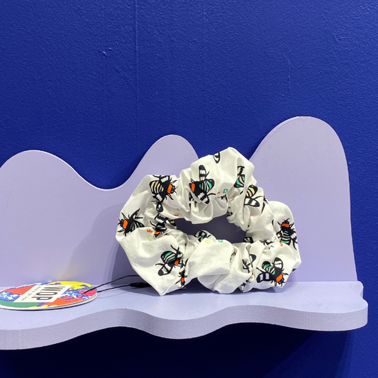 Chouchou upcyclé "Abeilles"