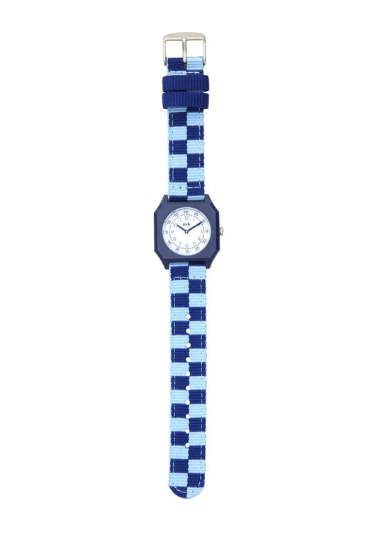 Montre Damier Bleu - Mini Kyomo