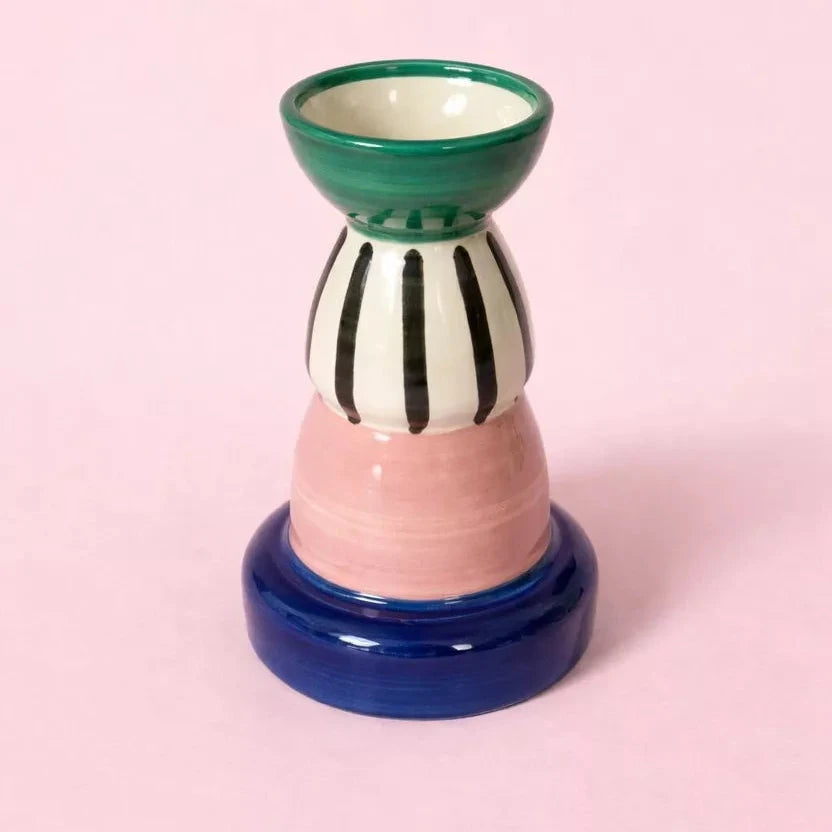 BOUGEOIR EN CÉRAMIQUE ÉMAILLÉE - KULT