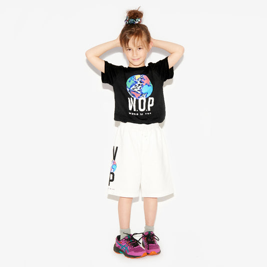Short blanc long pour enfants en Coton Bio