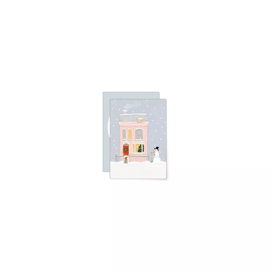 Mini carte Maison de Noël - Miao Papeterie