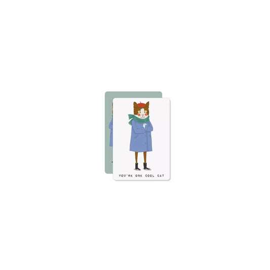 Mini carte Cool Cat - Miao Papeterie