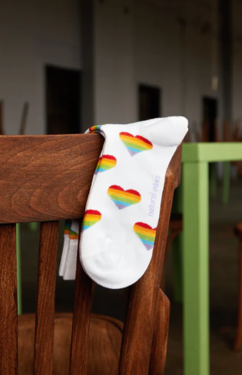 Chaussettes heart rainbow- Natural Vibes