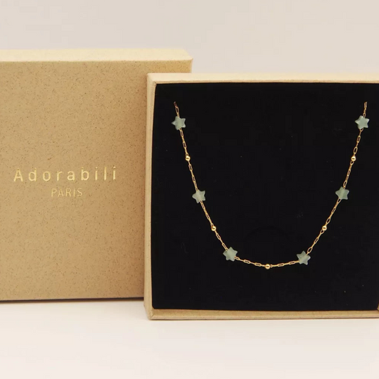 Collier Stone Star Blanc - Adorabili Paris