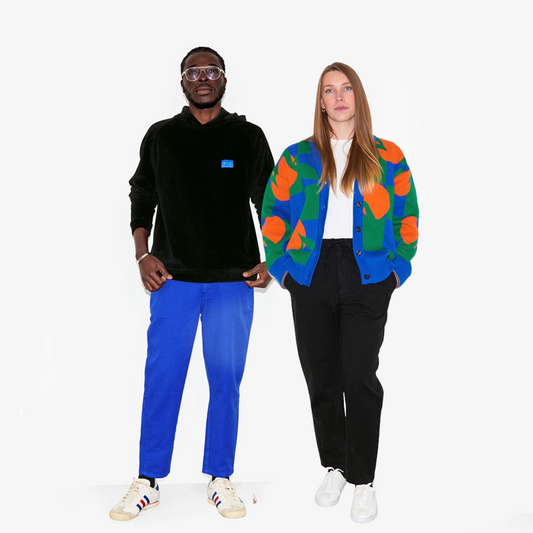 Pantalon noir et bleu "W.O.P" unisexe pour adultes