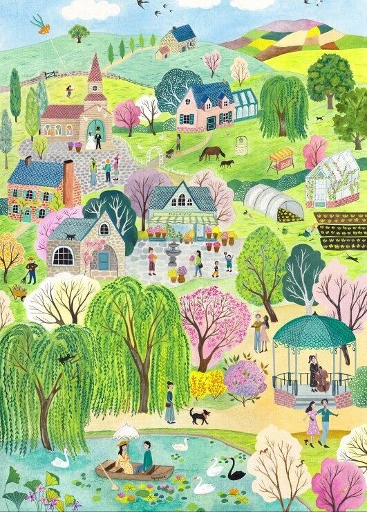 Puzzle 1500p Les beaux jours - Pieces and Peace