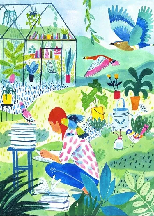 Puzzle 500p Lecture au Jardin - Pieces and Peace