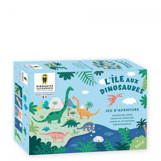 Jeu d'aventure plateau l'Île des dinosaures - Pirouette Cacahouète