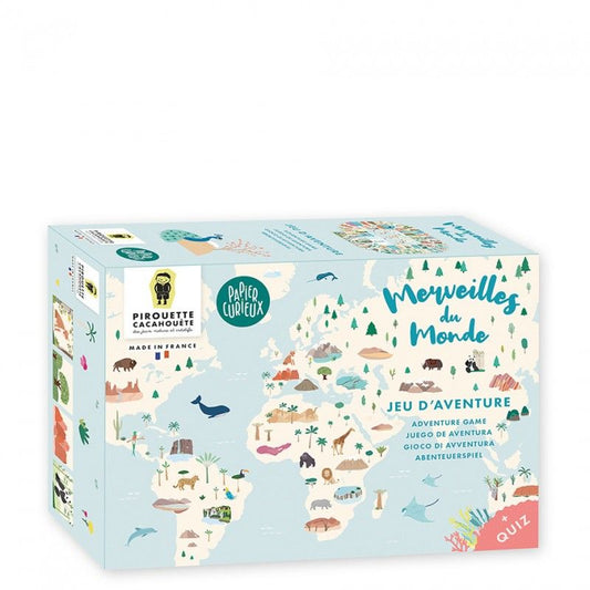 Jeu d'aventure plateau Merveilles du monde - Pirouette Cacahouète