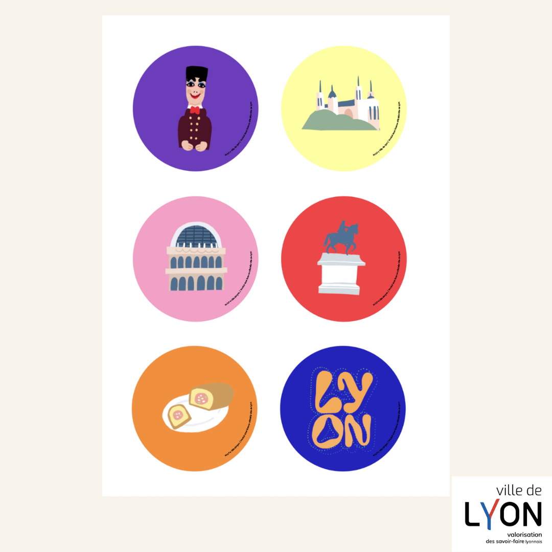 Stickers iconiques de LYON - Ville de Lyon x W.O.P World Of Pop