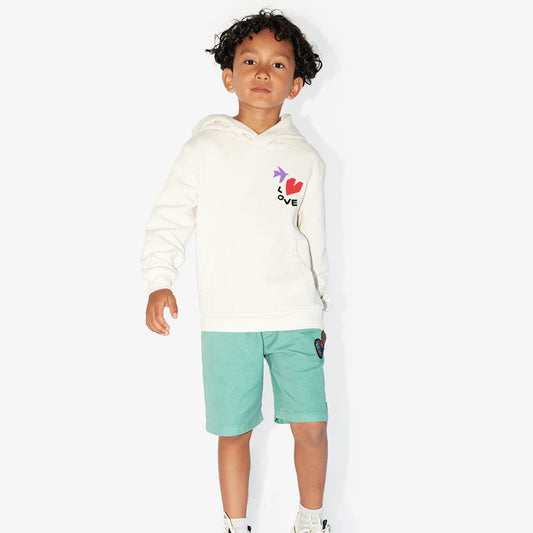 Sweatshirt à capuche "Symboles" en coton bio pour enfants