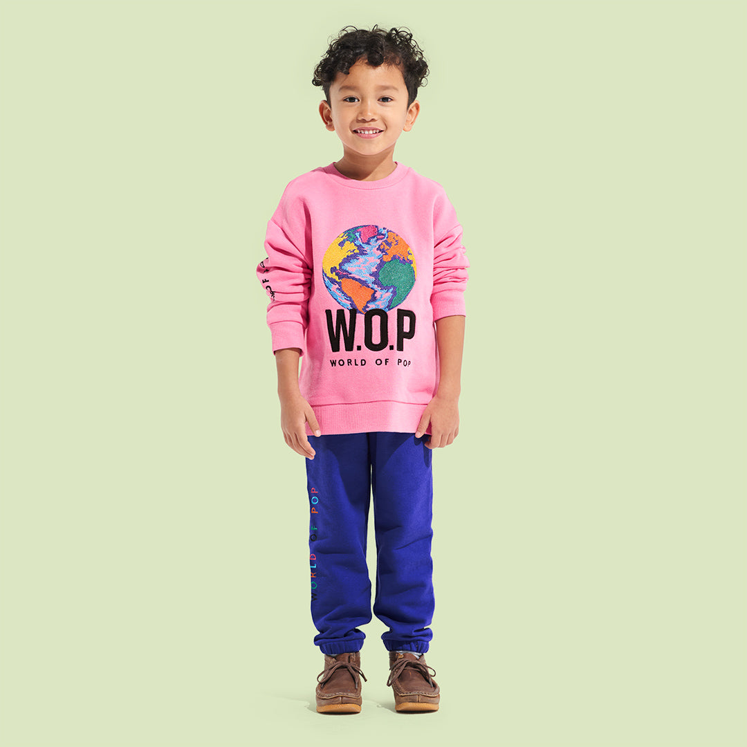 Pantalon de jogging brodé pour enfants en Coton Bio – W.O.P World Of Pop