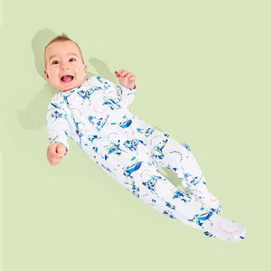 Pyjama Long Dinosaure Pour Enfant - Combinaison En Coton Doux, Imprimé Kart, Vêtement De Nuit Ou Maison