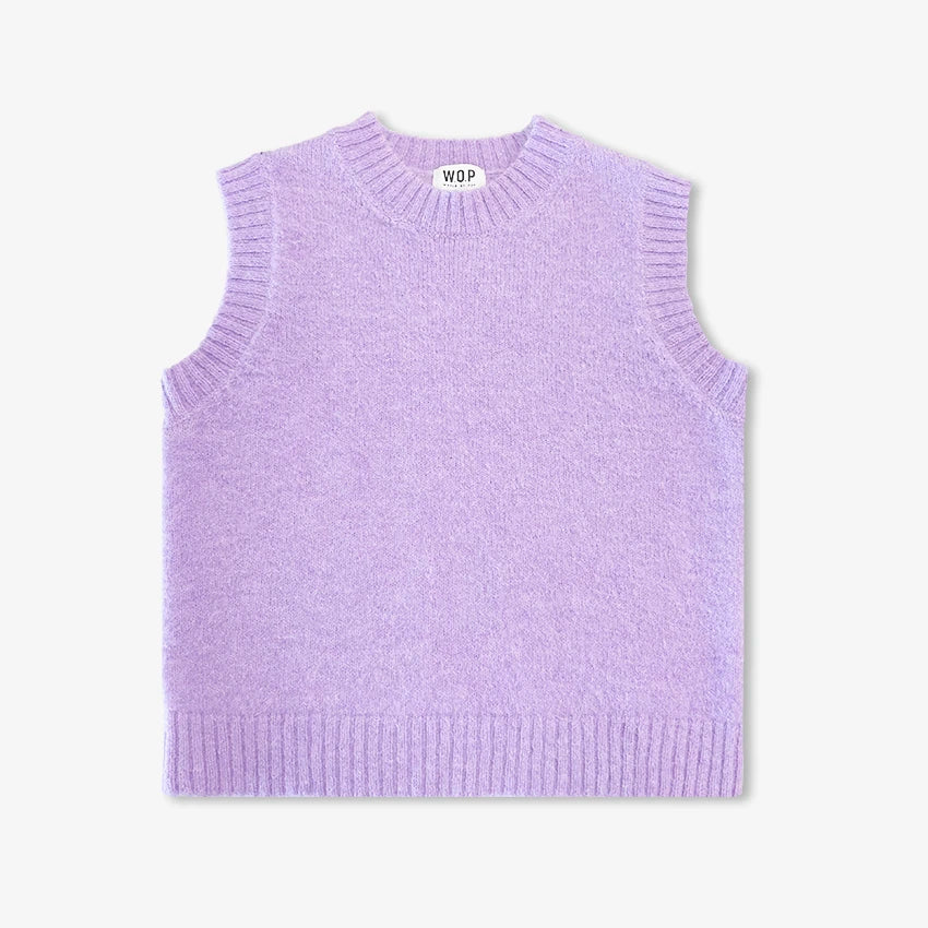 Pull lilas sans manches pour adultes