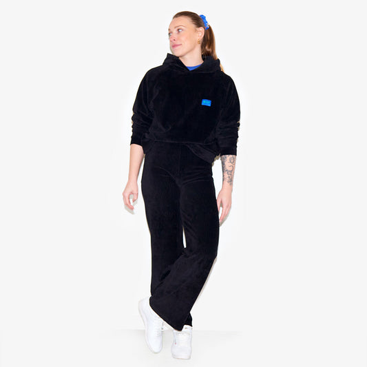 Pantalon velours noir et bleu W.O.P pour adultes