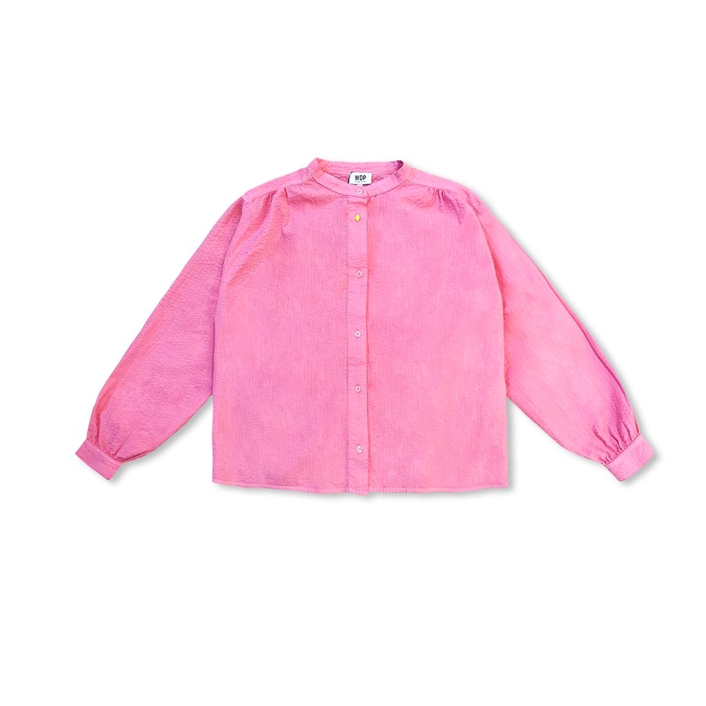 Chemise en seersucker blanche ou rose pour adultes