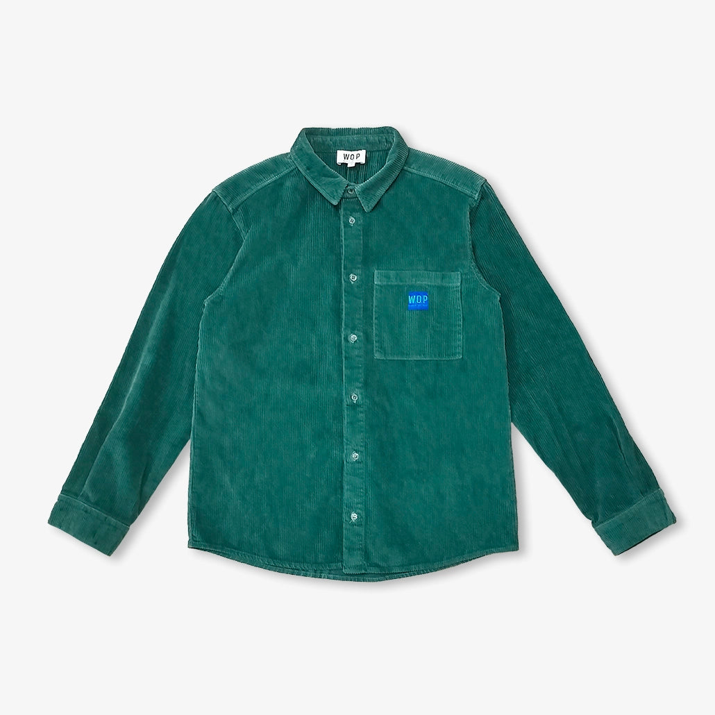 Chemise verte velours côtelé "W.O.P" pour enfants