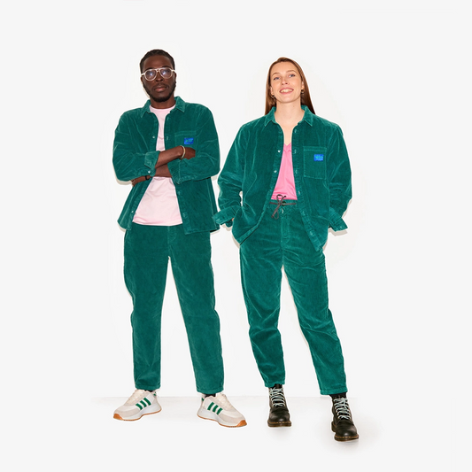 Chemise verte en velours côtelé "W.O.P" pour adultes