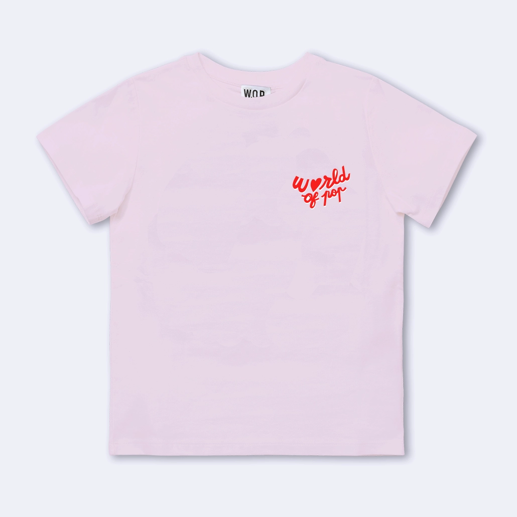 T-shirt devant dos rose "Food Lovers" en coton bio pour adultes