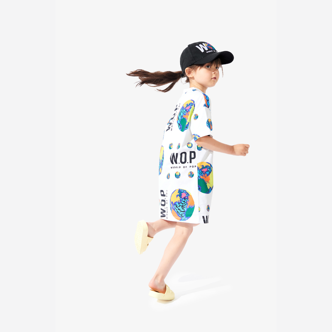 Robe imprimé All Over "Planètes" pour enfants en Coton Bio