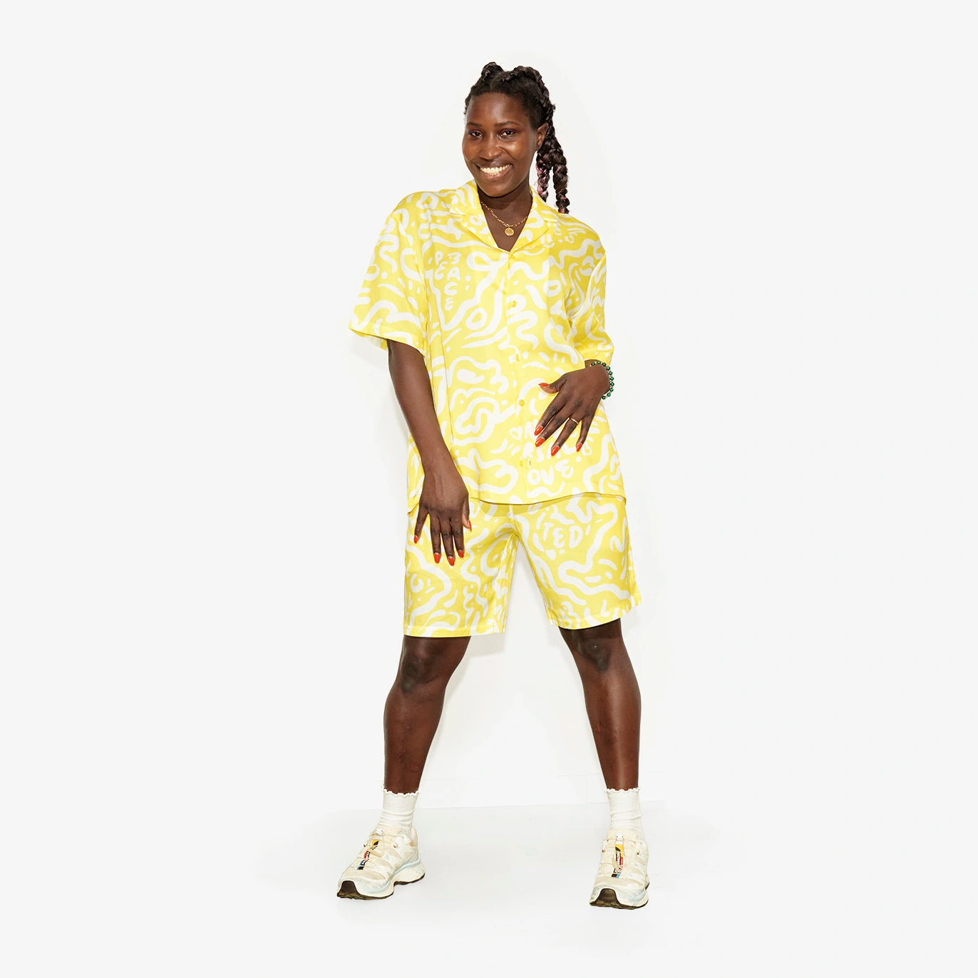 Chemise jaune "World Lover" pour adultes