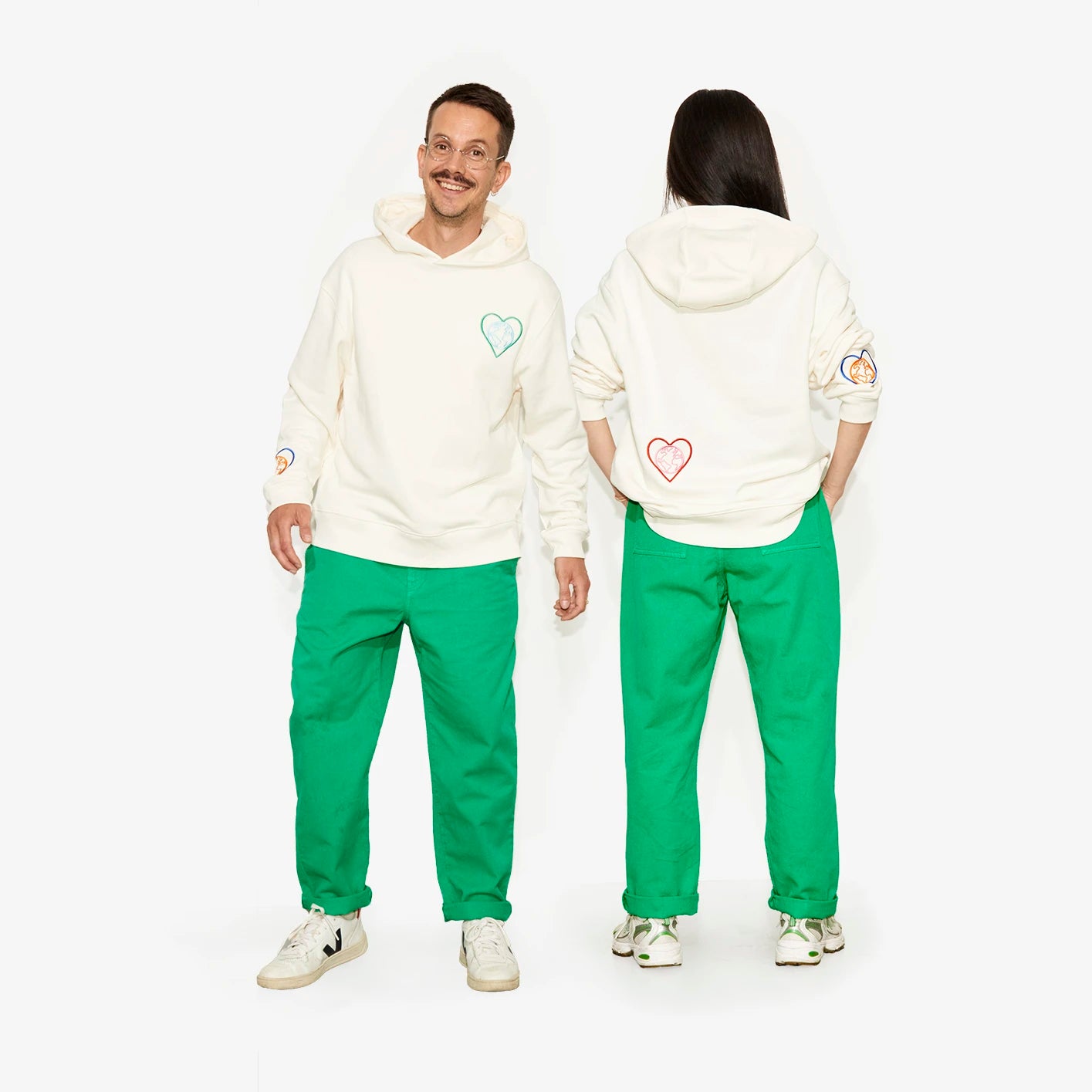 Sweat-shirt à capuche "Planètes coeurs" pour adultes