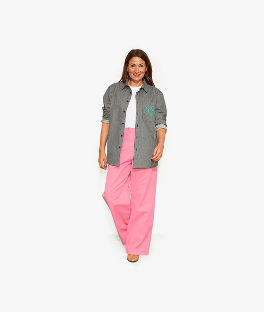 Pantalon rose en coton bio "W.O.P" pour adultes