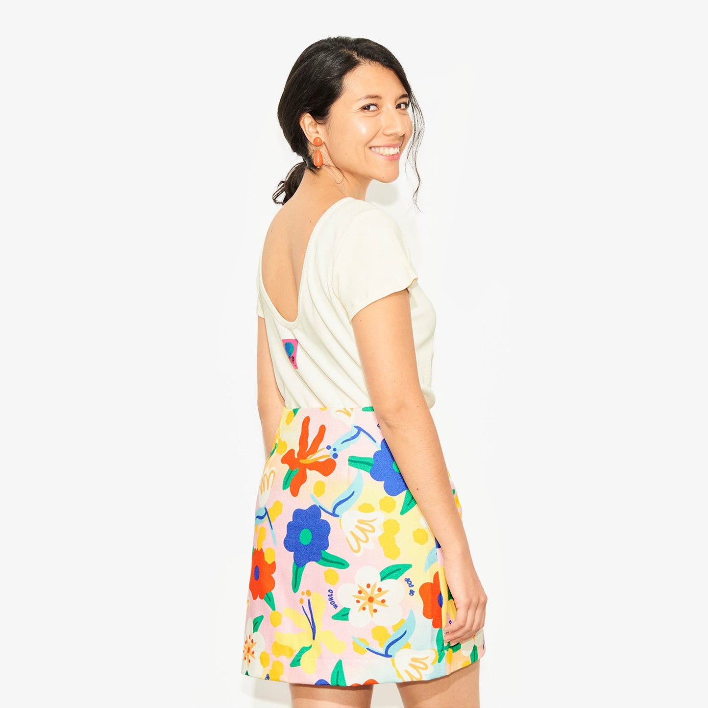 T-shirt blanc réversible pour adultes