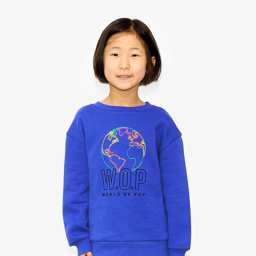 Sweatshirt "Planète" brodée pour enfants en coton Bio
