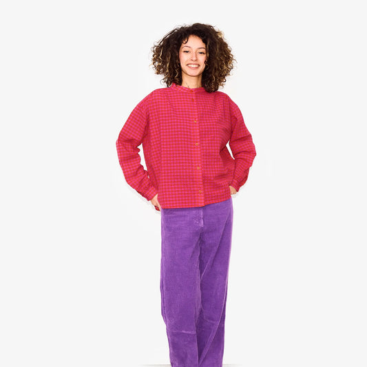Blouse petits carreaux pour adultes