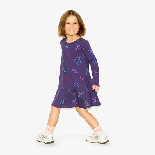 Robe à manches longues "Disco" pour enfants