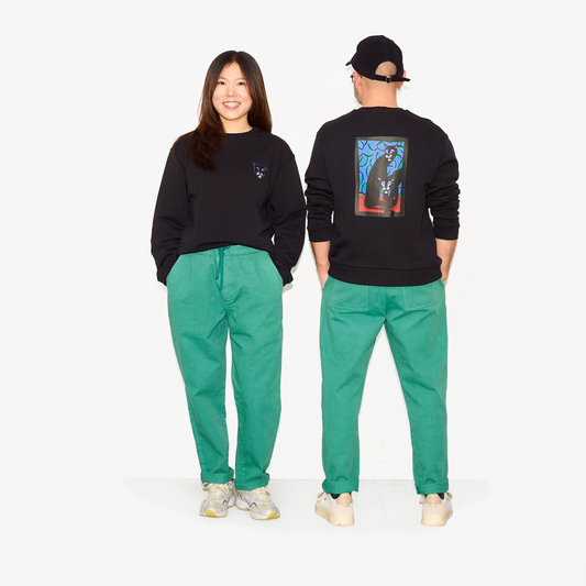 Pantalon vert coupe droite pour adultes