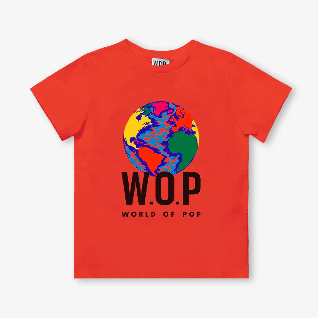 T-shirt grenadine Planète à manches courtes pour enfants en Coton Bio