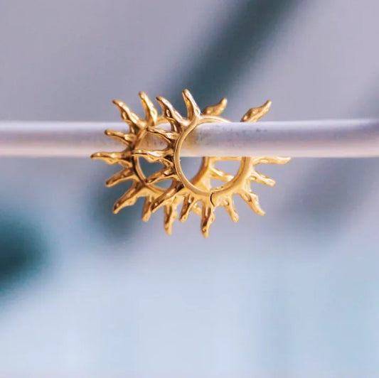 Boucles d'oreille créole soleils - Bazou