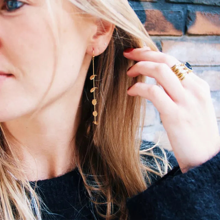 Boucles d'oreilles Fil fin de Feuilles - Bazou