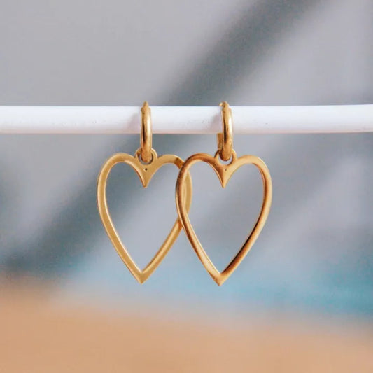 Boucles d'oreilles Long Heart - Bazou