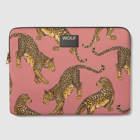 Pochette d'ordinateur 13-14 pouces BLUSH LEOPARD - WOUF