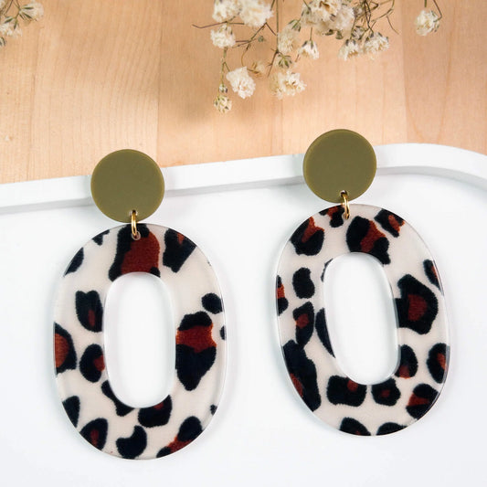 Boucles d'oreilles Mahault léopard - Numette