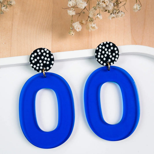 Boucles d'oreilles Mahault bleu - Numette