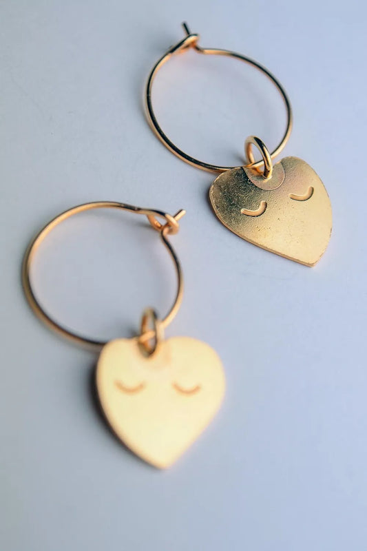 Boucles d'oreilles Créoles Cœurs Barbara - Adorabili Paris