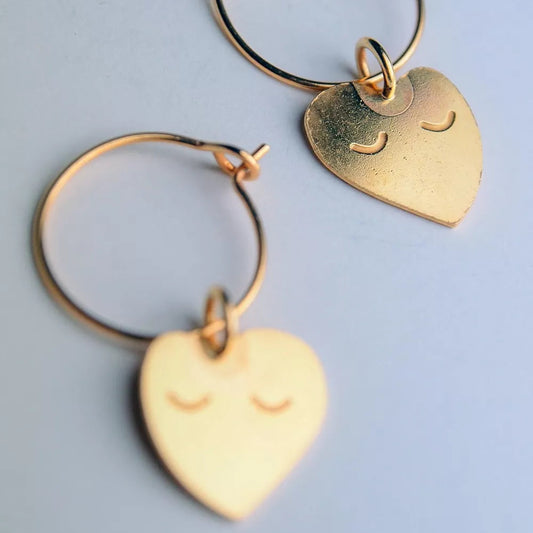 Boucles d'oreilles Créoles Cœurs Barbara - Adorabili Paris