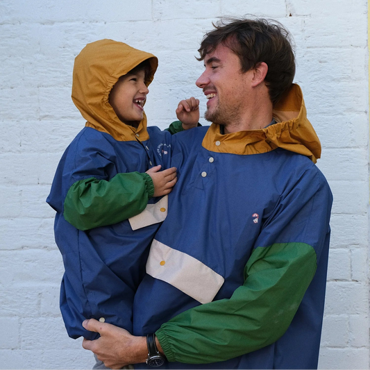 Poncho de pluie long Ash blue - Poule Party