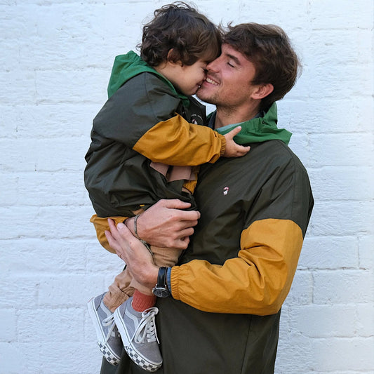 Poncho de pluie long Kaki - Poule Party