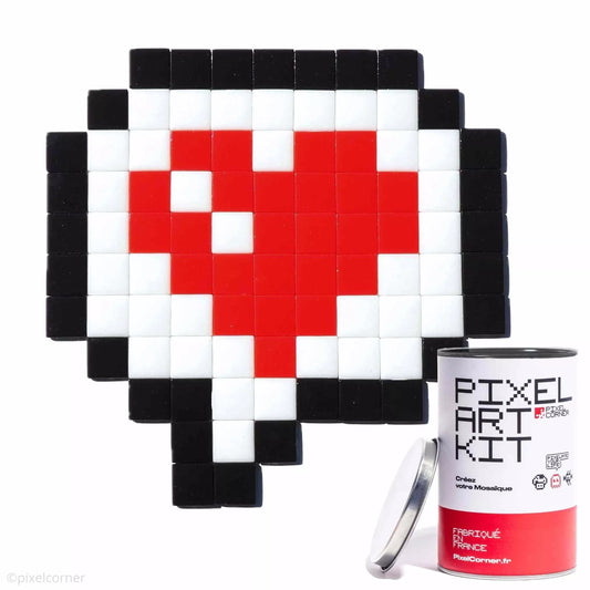 Kit de Mosaïque Pixel art - Love Message heart - Kubbick