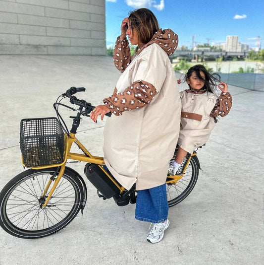 Poncho de pluie long imprimé léopard - Poule Party