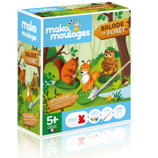 Moulages "Balade en forêt" 3 moules - MAKO