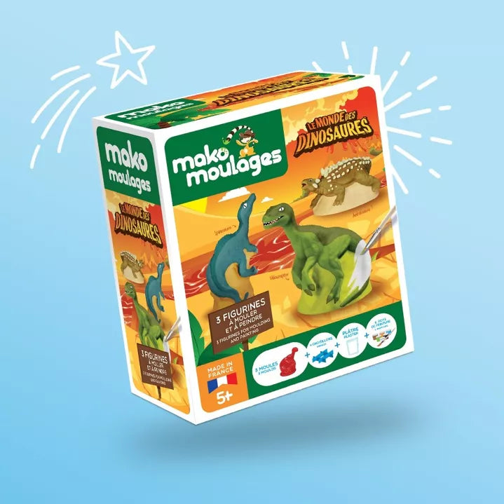 Kit créatif 3 moulages "Le monde des dinosaures" - Mako moulages