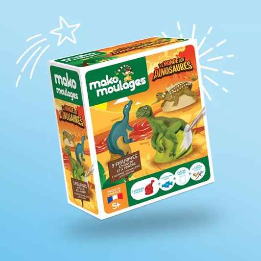 Kit créatif 3 moulages "Le monde des dinosaures" - Mako moulages