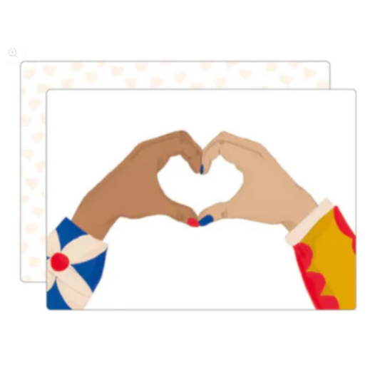 Carte postale Mains d'amour - Miao Papeterie